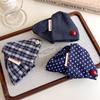 French Retro Fabric With Grab and Clip Wave Dot Plaid Denim Design Handmade Texture Elegant Braided Hair Shark Clip accessory
