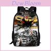 Dragon Ball Goku Printed Nylon Book Backpack For Students And Daily Use