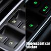 Auto Fenster Taste Leuchtende Aufkleber Fensterheber Schalter Nacht Fluoreszierende Aufkleber Auto Innen Aufkleber Auto Auto