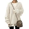 Fashion All-match Sweater Women's Knitted Twist Pattern Sweater Casual Sweater Sweater