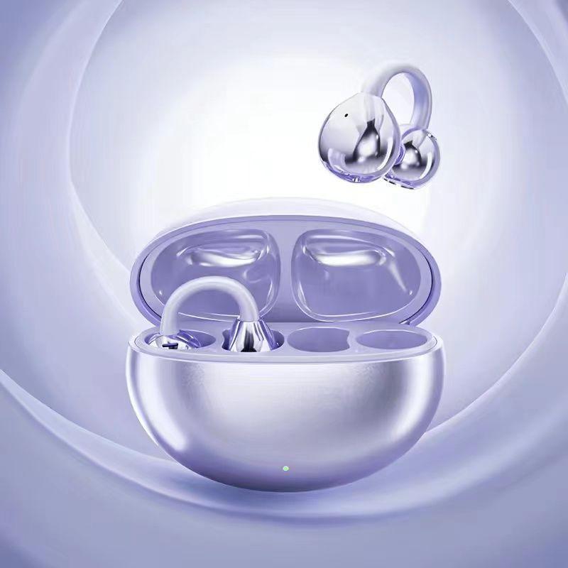 Intelligent real-time translation bluetooth headset ear clip type non-in-ear open bluetooth headset