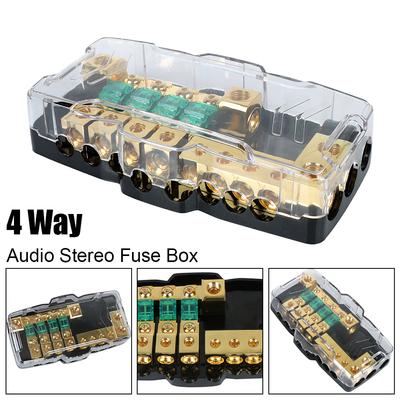 12V-24V Plastic Cover For Car RV Camper Multi-functional Distribution Fuses Box Block for Power Splitting LED Car Audio Stereo Fuse Holder