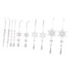 Snowflakes Icicles Ornaments Christmas Tree Decoration Seasonal Decor Collection Drop Ornaments Xmas Tree Pendants for Party