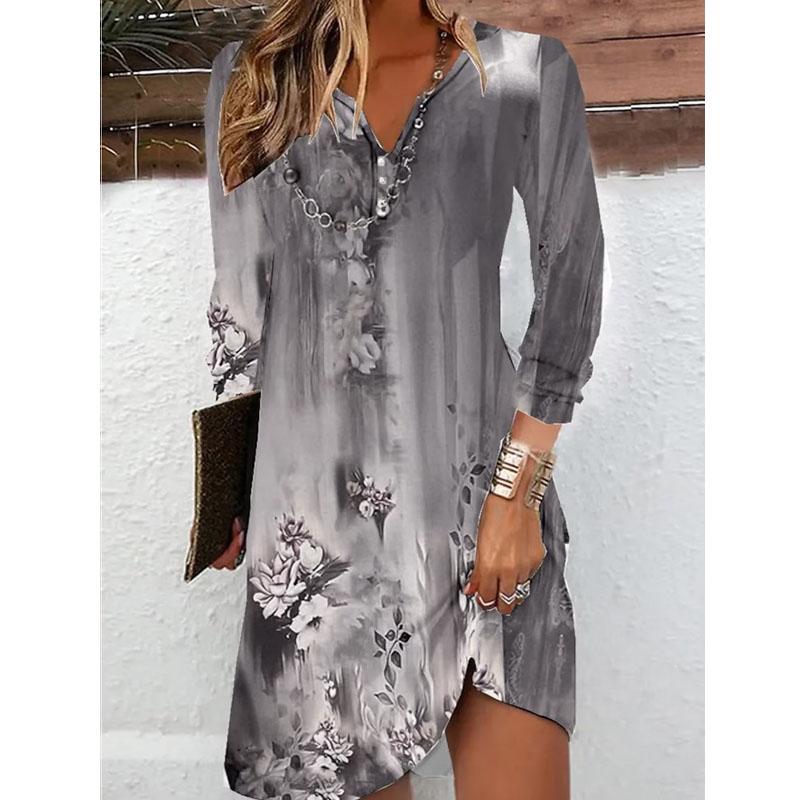 Women's Sexy V-neck T Shirt Dress Summer Women's Top Short Sleeve Dress Women's Slim Midi Dress Beach Skirt Printed Dress Casual