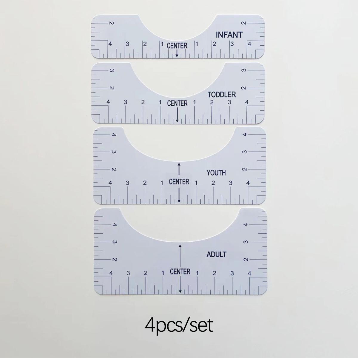 

4pcs/set, T-shirt alignment ruler, T-shirt measuring ruler, sewing center design ruler, sewing tool accessories