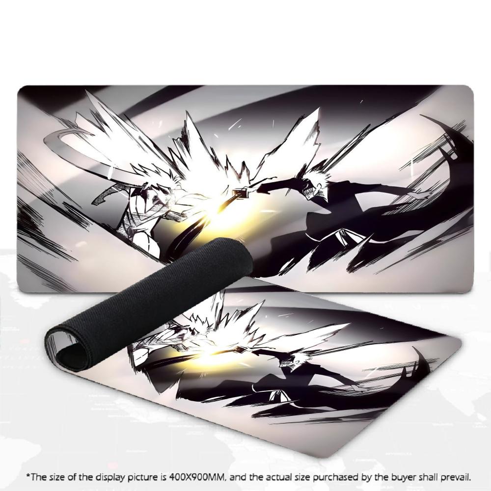 Mecha Robot Warrior Mouse Pad XXL Ink Brush Art Style Non‑Slip Rubber Deskmat Pc Game Keyboard Mats Large Computer Mouse Mat