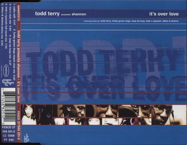 CD TODD TERRY SHANNON Its Over Love FESCD37 Manifesto 1997 UK Танцевальная Электроника Б/у