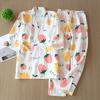 New Seven-sleeve Japanese-style Kimono Pajamas Set Female Spring and Autumn Cotton Gauze Home Clothes Cute Sweet Two-p