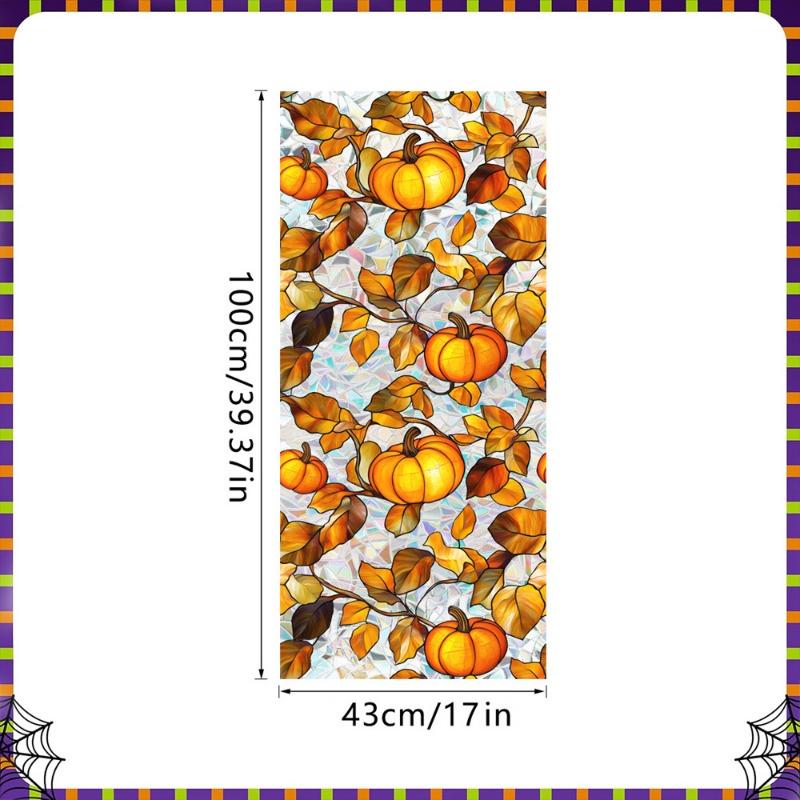 Halloween Decorations Window Clings - Hallowmas Ghost Spider Bat Pumpkin Monster Peeking Decals Party Supplies Decor