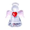 Heart Angel Statue Ornament Faceted Finish Angel Paperweight Crystal Angel Figurine  Tabletop Decor