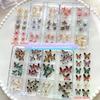 18/24/30PCS Multi Color Transparent Butterfly Nail Charms 3D Resin Glossy Small Butterfly Nail Art Decoration For DIY Crafts