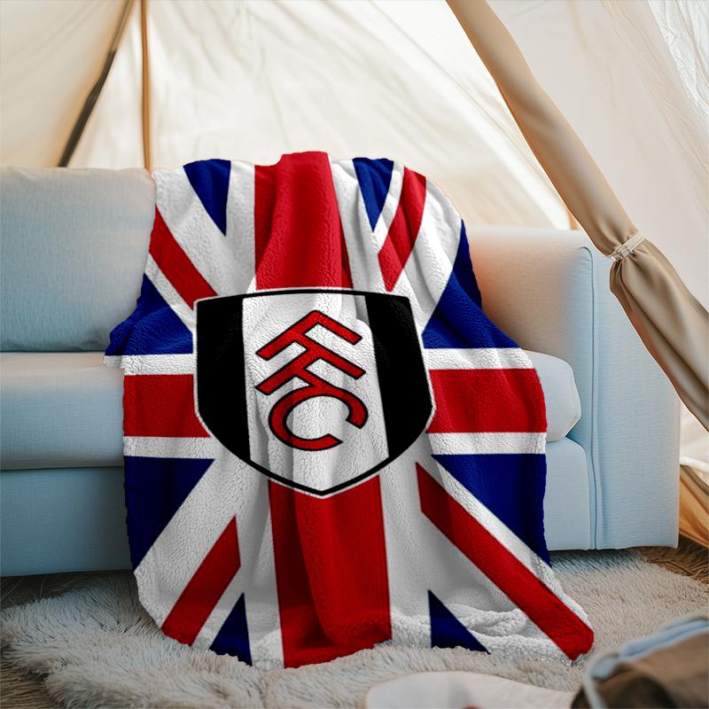 1pz Coperta Morbida in Flanella Stampata Fulham F.C. per Camera da Letto Adulto Soggiorno Divano Campeggio Viaggio Regali per Fan Regali di Natale
