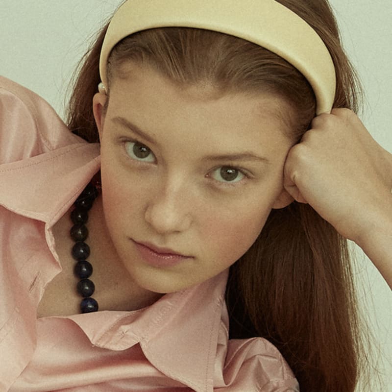 Elizabeth Moments Cream Yellow Satin Headband