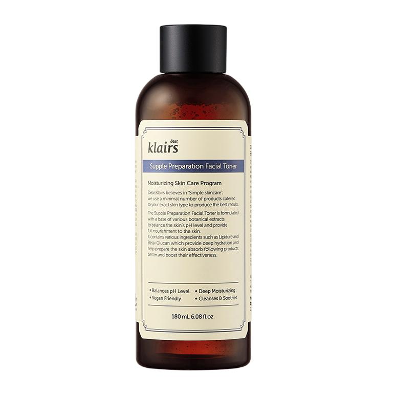 Klairs Supple Preparation Facial Toner (180ml) – Soothing Moisture Toner for All Skin Types, Korean