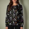 Women's Long Sleeve Single Breasted Halloween Print Cardigan Sweater