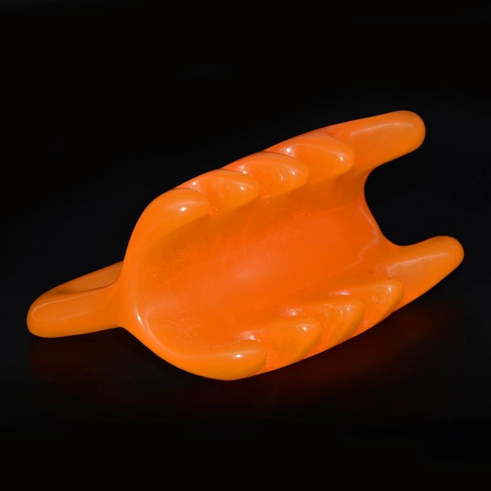 Natural Resin Multiple Trigger Points Massager Smooth Double Push Acupoint Meridian Health Massage Tools Back Cervical Spine Massager