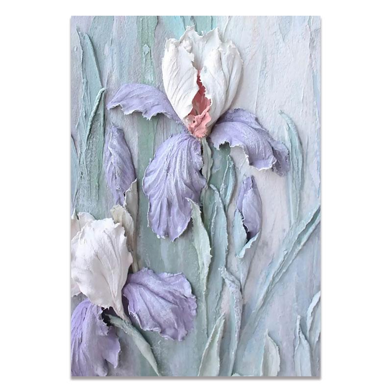 Retro Scandinavian Abstract Canvas Painting Wall Art Flower Posters and Prints Wall Pictures for Living Room Home Decoration