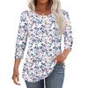 Womens Tops 3/4 Sleeve With Buttons Casual Blouses Summer Outfits Beach Vacation Clothes