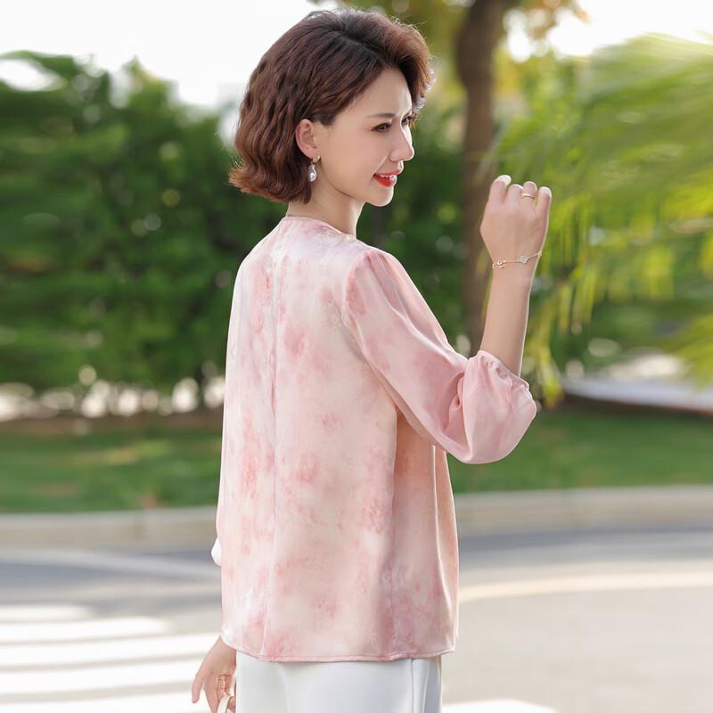 YUZHAOLIN Women's Summer Chiffon 3/4 Sleeve Blouse