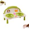 Double Bowl Pet Bowl High-legged Cat Bowls Fashion Pet Food Dish  Pet Supplies