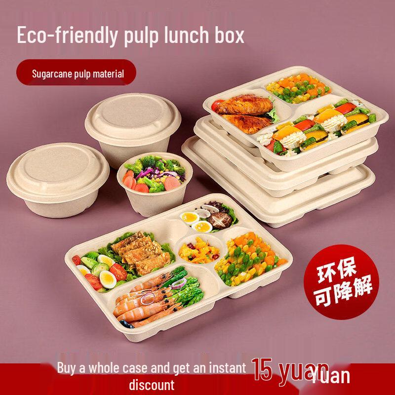 ZISIZ Biodegradable Disposable Lunch Box