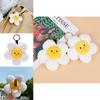 Cute Sunflower Plush Keychain Doll For Decorating And Hanging, White Color, 14cm/5.12in Height