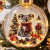 3D Winter Scene Baubles Glowing Christmas Story Ornament, Light-Up Ball Hanging Decor with Warm LED Light, Festive Indoor Home Decorations Mini