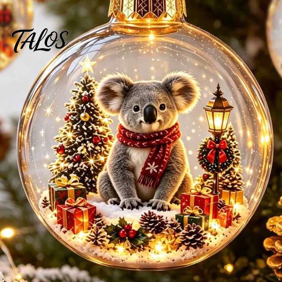3D Winter Scene Baubles Glowing Christmas Story Ornament, Light-Up Ball Hanging Decor with Warm LED Light, Festive Indoor Home Decorations Mini