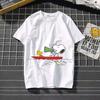 Snoopy Printing Cotton T-shirt Animation Cartoon Men and Women with The Same Loose Pure Cotton Cute Pure Cotton Top