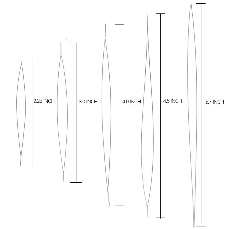5pcs Big eye beading needles with bottle 5 size for embroidery beading Spring steel beading Curved needles Jewelry Making Tools