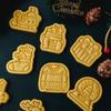 Plastic Biscuit Molds Cookie Embossing Moulds Christmas Patterned Cookie Cutters Baking Tools Plastic Baking Accessories