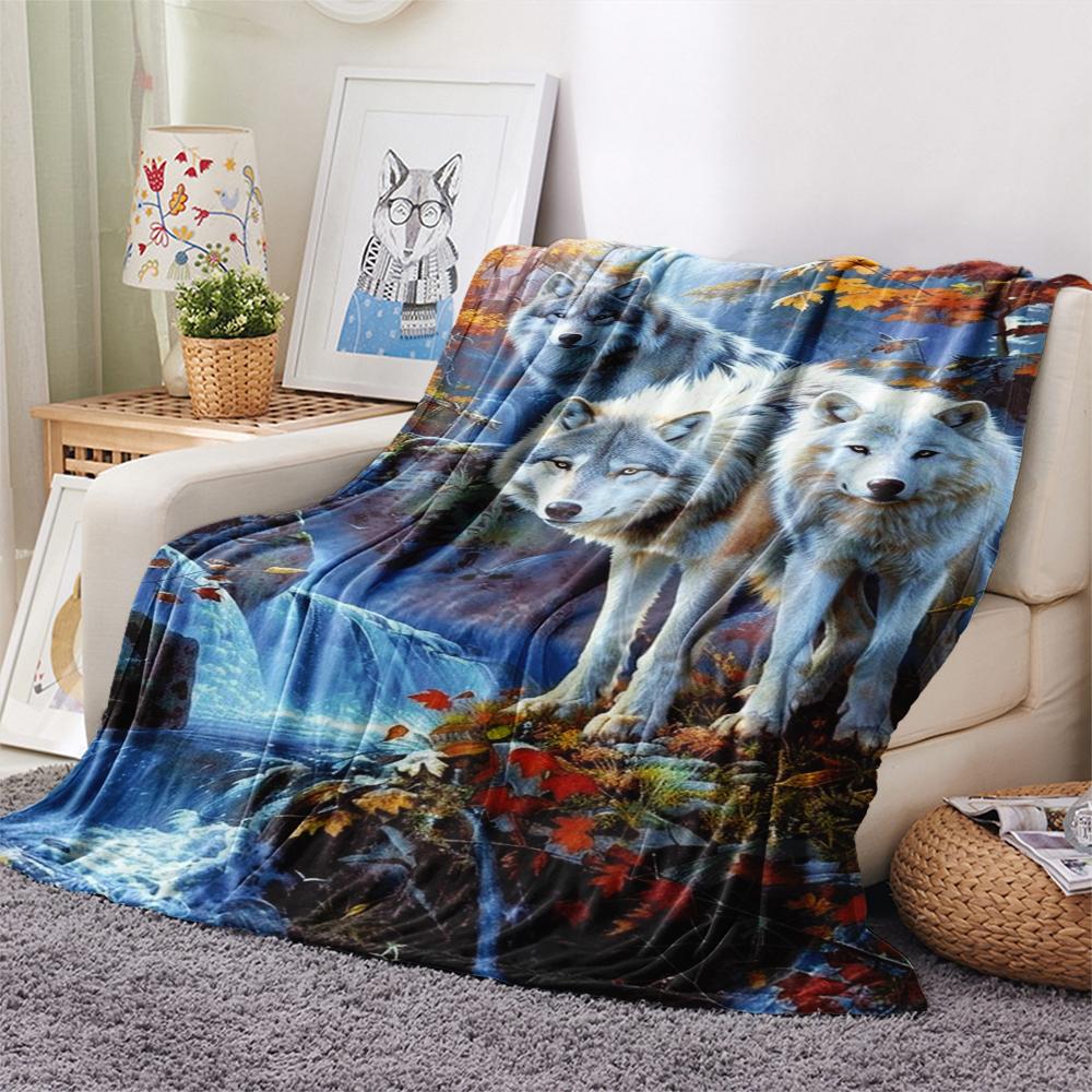 1Pc Cartoon Print Flannel Blanket, High Quality Comfortable for All Seasons, Home Decor, Warmth and Comfort, Perfect for Christmas Birthday Gift