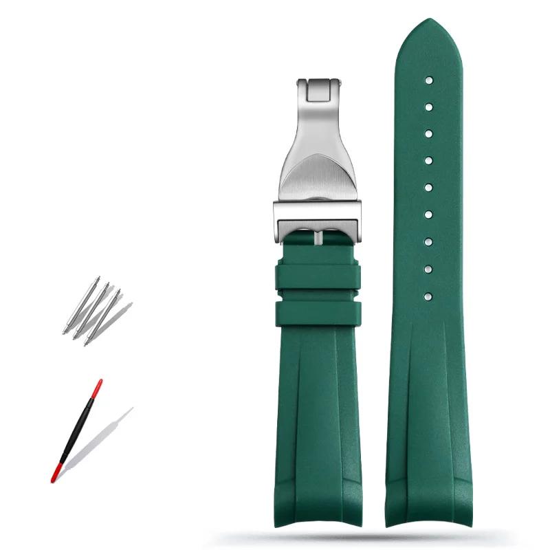 Arc Interface Natural Rubber Silione Watchband 22mm for Tudor Black Bay 1958 GMT 41mm Pelagos Blue Green Black Sport MEN Strap