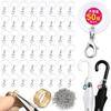 Umbrella Marker 50-Piece Set Marking Accessories Identification Charm Loss PreventionMix-Up Prevention Silicone Ring + Clip Included Transparent Large