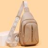 Women's Chest Bag Soft Leather Crossbody Bag Travel Shoulder Bag