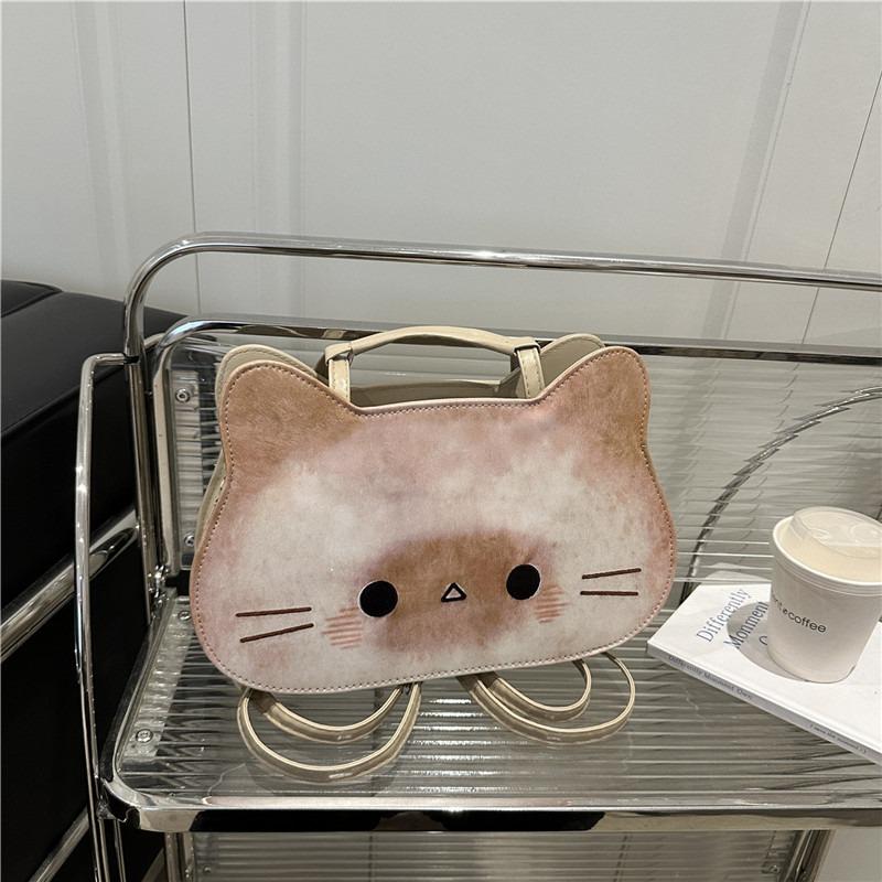 New cute and well-behaved bread kitten milk whirring backpack cartoon bag tote bag creative bag female