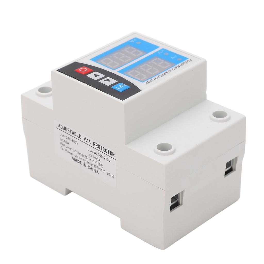 Over Under Voltage Protector Current Limit Din Rail Adjustable 2 Display Self Resetting Protective