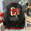 Europäischer Trend Patchwork Leder Baseballjacke mit Stickerei für Damen und Herren - Unisex High Street Stil