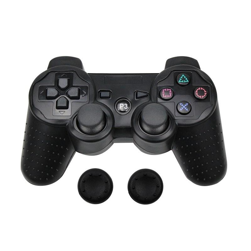 Silicone Protective Skin Cover For PS3 Controller for PlayStation 3 Gel Rubber Case with 2 Silicone Caps