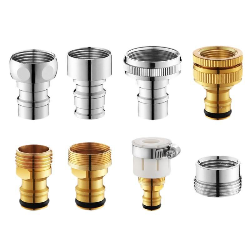 Adaptador de Torneira Totalmente em Cobre para Conexão da Mangueira de Água da Máquina de Lavar