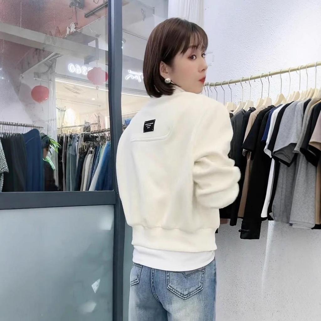 Korean Style Women's Petite Casual Stand Collar Jacket, Spring/Autumn 2025 Collection