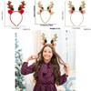 Festive Christmas Headband With Colorful Cartoon Antlers And Jingle Bells For Holiday Celebrations