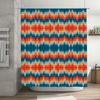 Charming Geometric Shower Curtain with Bright Colors A Must-Have for Your Bathroom Décor