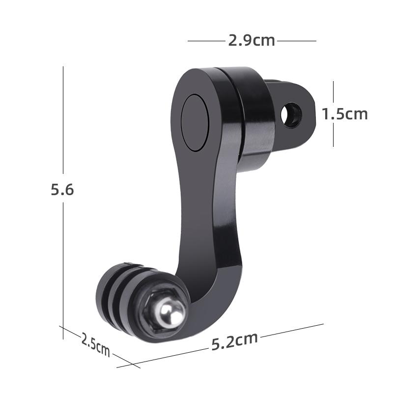 360° Vertical Bracket Adapter for GoPro Hero 11 10 9 Yi DJI SJCAM Motorcycle Helmet Chin Stand Mount Holder Camera Accessories
