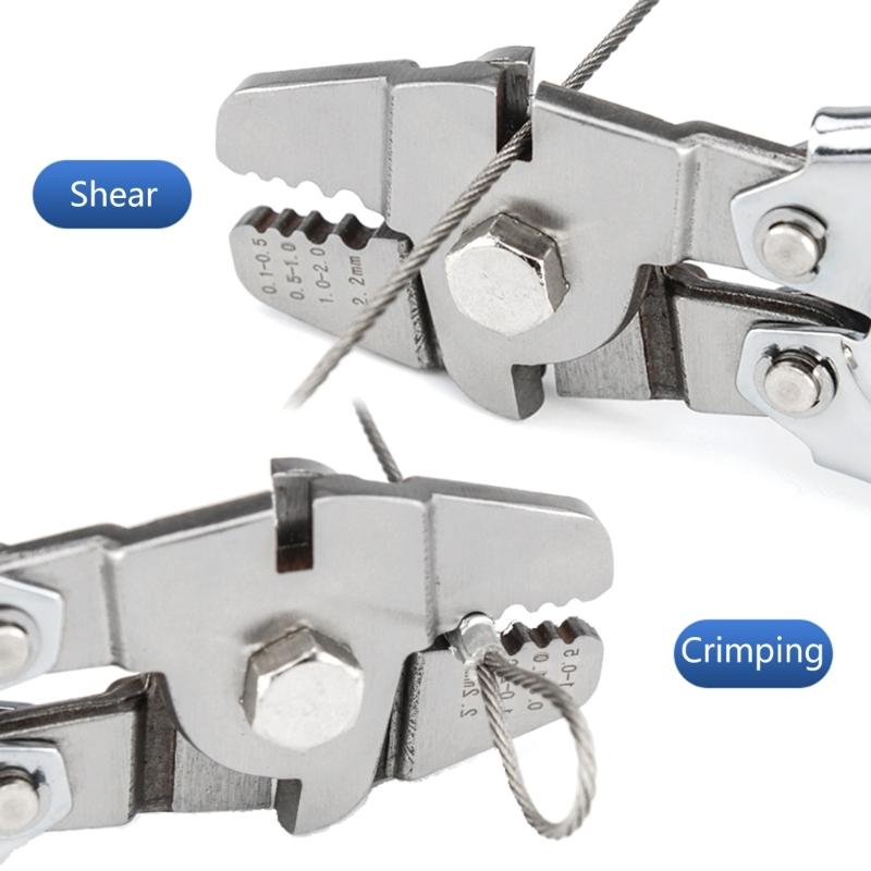 Drahtseil Crimpwerkzeug Angel Crimpwerkzeug Edelstahlkabel'Aluminium Crimp Hülsen Drahtseil Reparaturzange