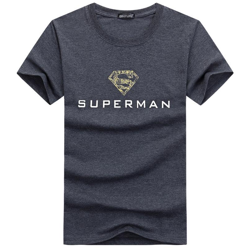 QICED Summer Short-sleeved T-shirt Men's O-neck Trend Bottom Shirt