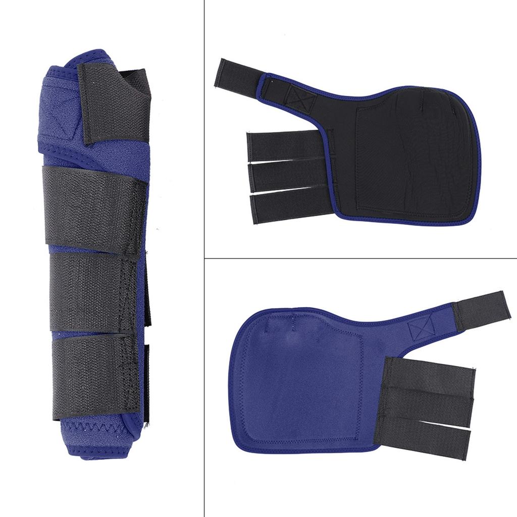 1 Pair Adjustable Horse Splint Leg Boot Protection Support Wrap Equestrian Equipment Dark Blue