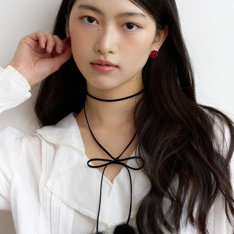 FANTASTIC PLANET Mink Suede String Necklace