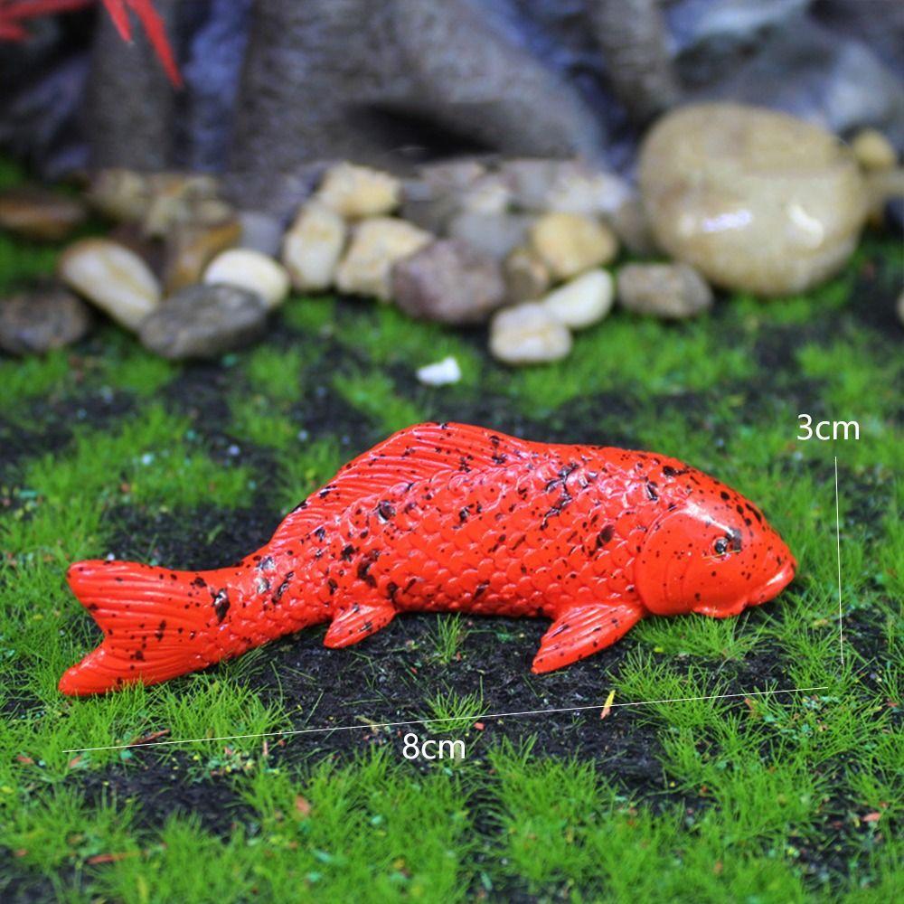 Cartoon Mini Koi Fish Ornament Resin Crafts Small Fish  Statue Kids Gift Carp Figurines  Aquarium
