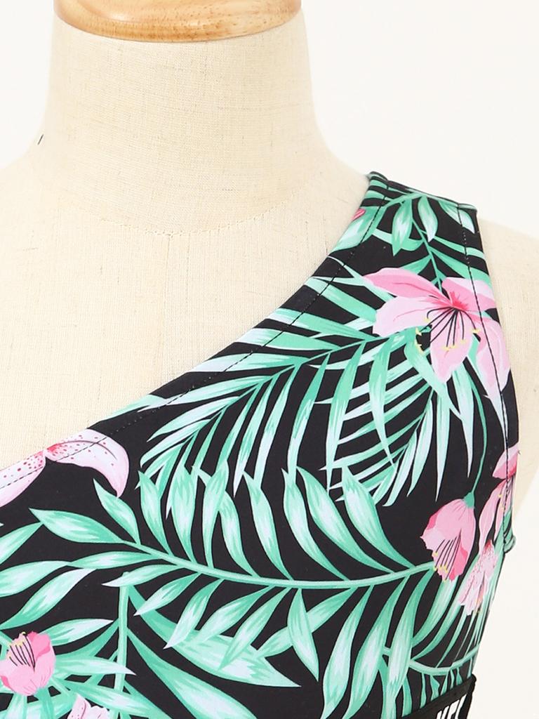 2 Stück Kinder Mädchen Badeanzug Bedruckte Crop Tops und Slips Set Strand Schwimmen Badeanzug